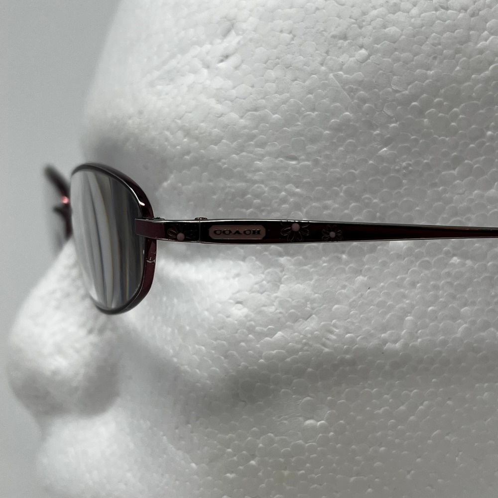 Coach Nancy 413AF Shiny Bordeaux Titanium Floral Eyeglass Frames Only - Picture 7 of 10